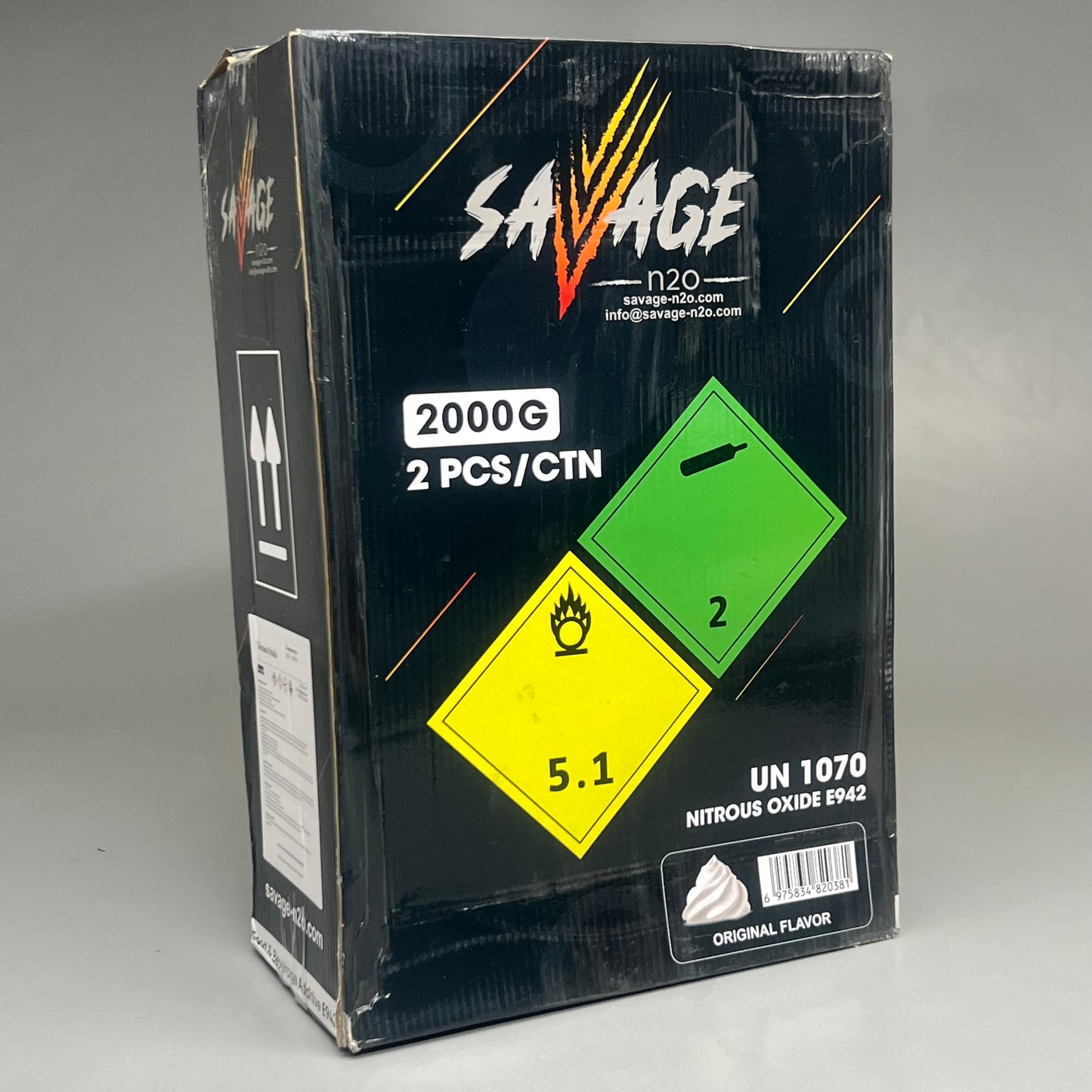 SAVAGE N2O (2 PACK) Nitrous Oxide Chargers - Original Flavor 2000G