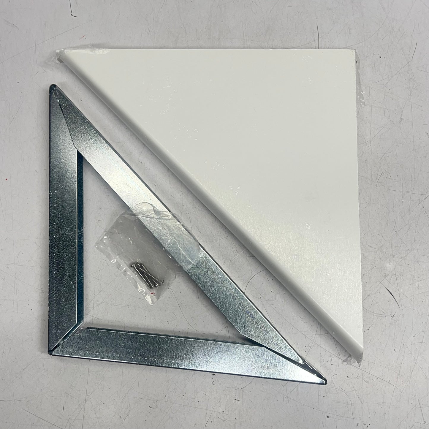 CLEARWATER SHOWER BATH Floating Shower Corner Shelve 15" White STLCSB15