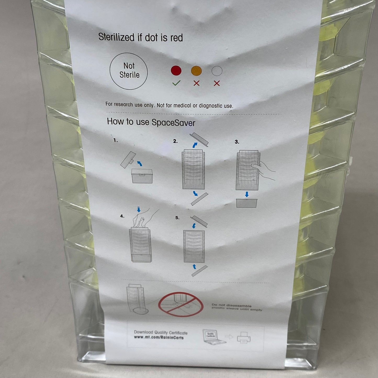 RAININ (768) Green-Pak Space Saver Tip-Rack Refills 300UPL Yellow 30389303