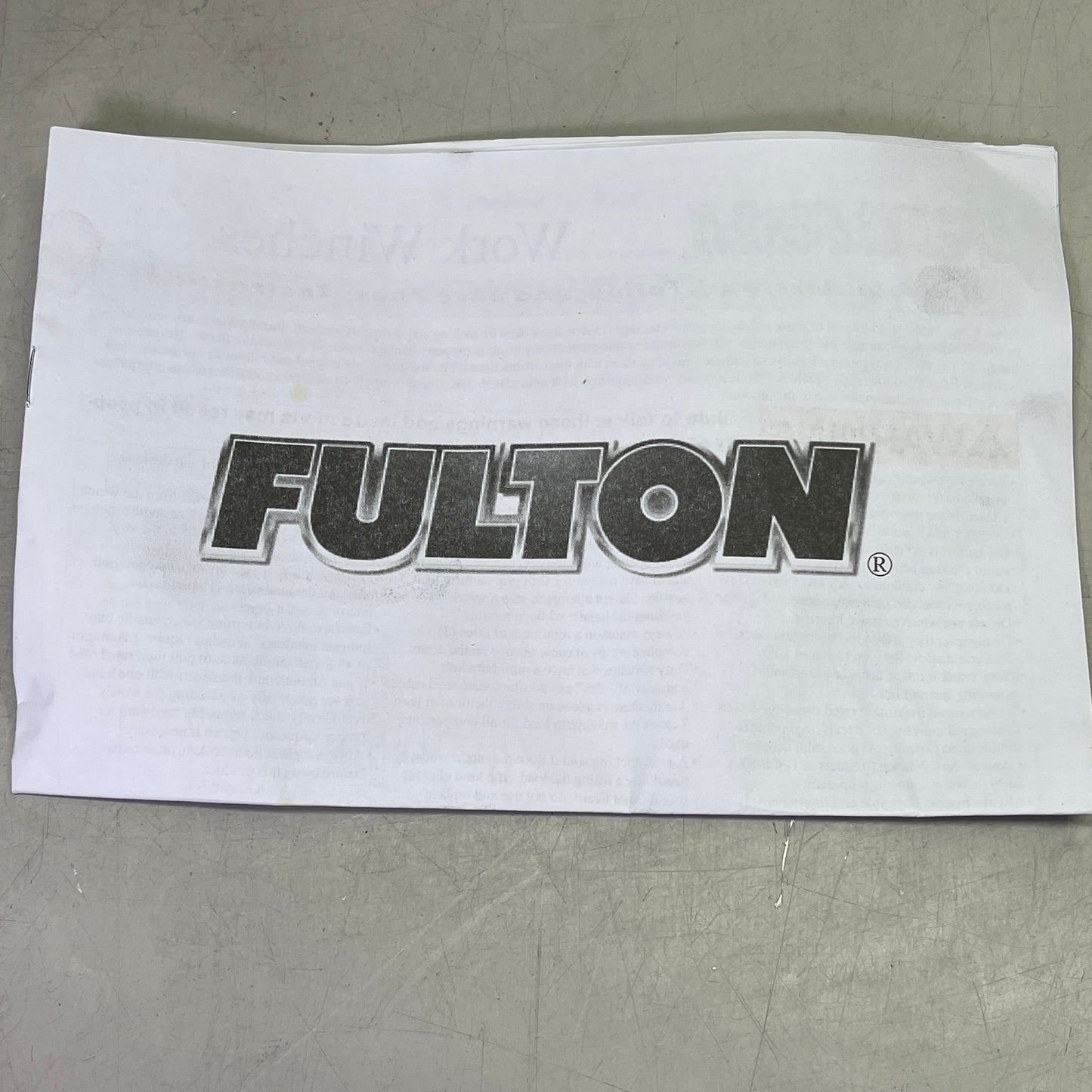 FULTON Automatic Brake Hand Winch, 1500-Lb. Load Capacity 143101