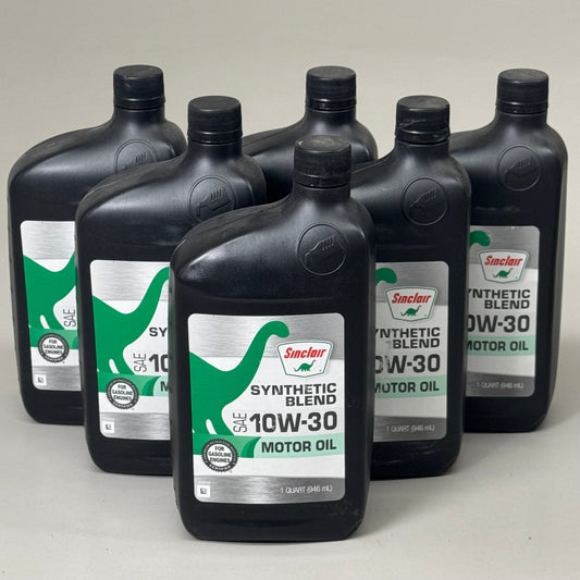 ZA@ SINCLAIR (6 PACK) SAE 10W-30 Synthetic Blend Motor Oil 1 Qt 840-014 (New Other)