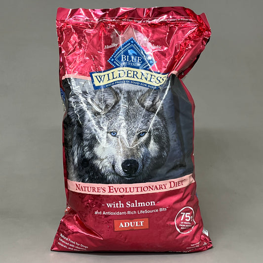 BLUE BUFFALO Adult Dry Dog Food With Salmon 24LBS MT419856AM BB-04/2025 AS-IS