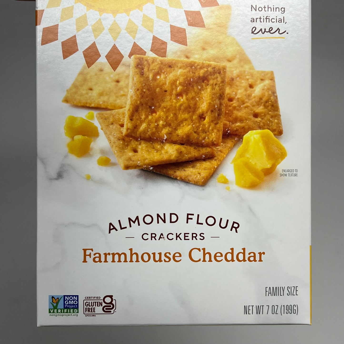 ZA@ SIMPLE MILLS (6 PACK) Farmhouse Cheddar Almond Flour Crackers Family Size 7oz BB 10/26