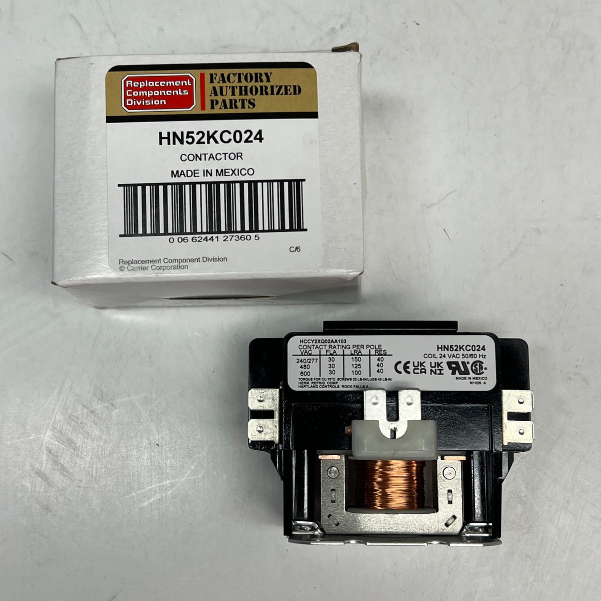 CARRIER Oem Part 2 Pole Connector for Hvac Equipment  24V 30Amp HN52KC024