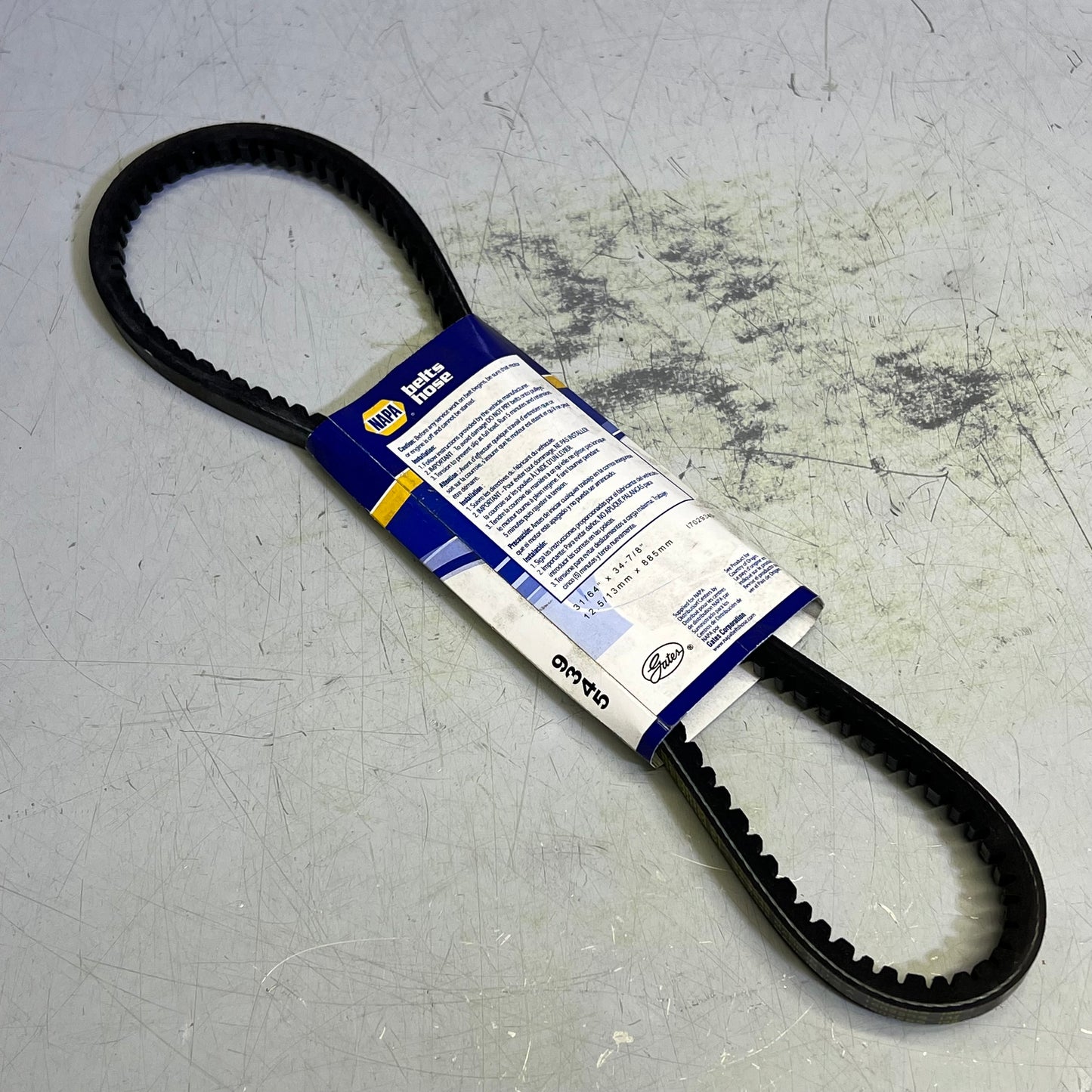 NAPA EPDM High Capacity Notched V-Belt HC50 15/32" x 35 1/8" Black 259345