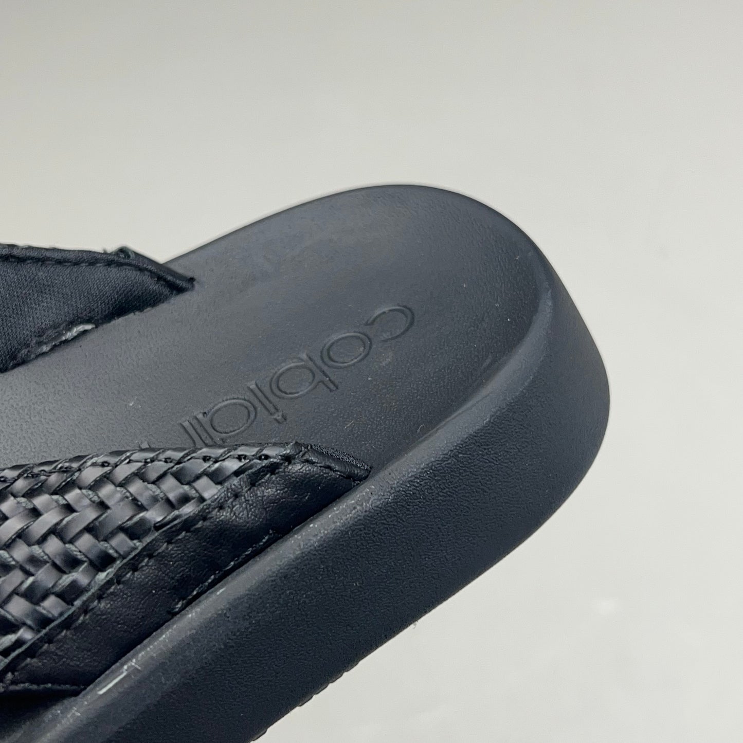 COBIAN Palmilla Braided Synthetic Leather Strap Sandals Women's Sz 7 EU 37 Black PAL25-001-07