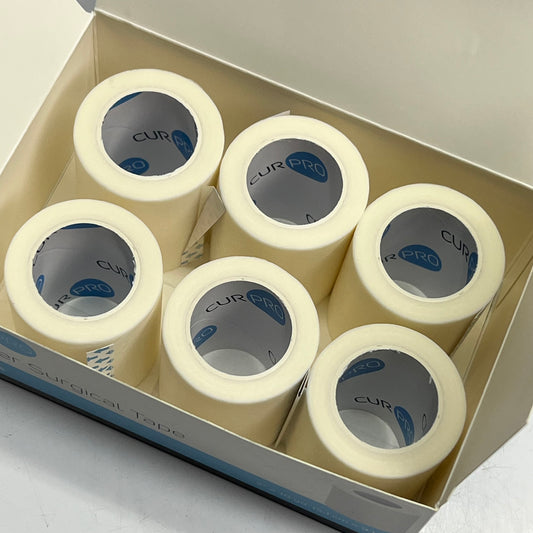 ZA@ DYNAREX (6 ROLLS) Paper Surgical Tape Cur Pro 2"x10yd White 3553 D