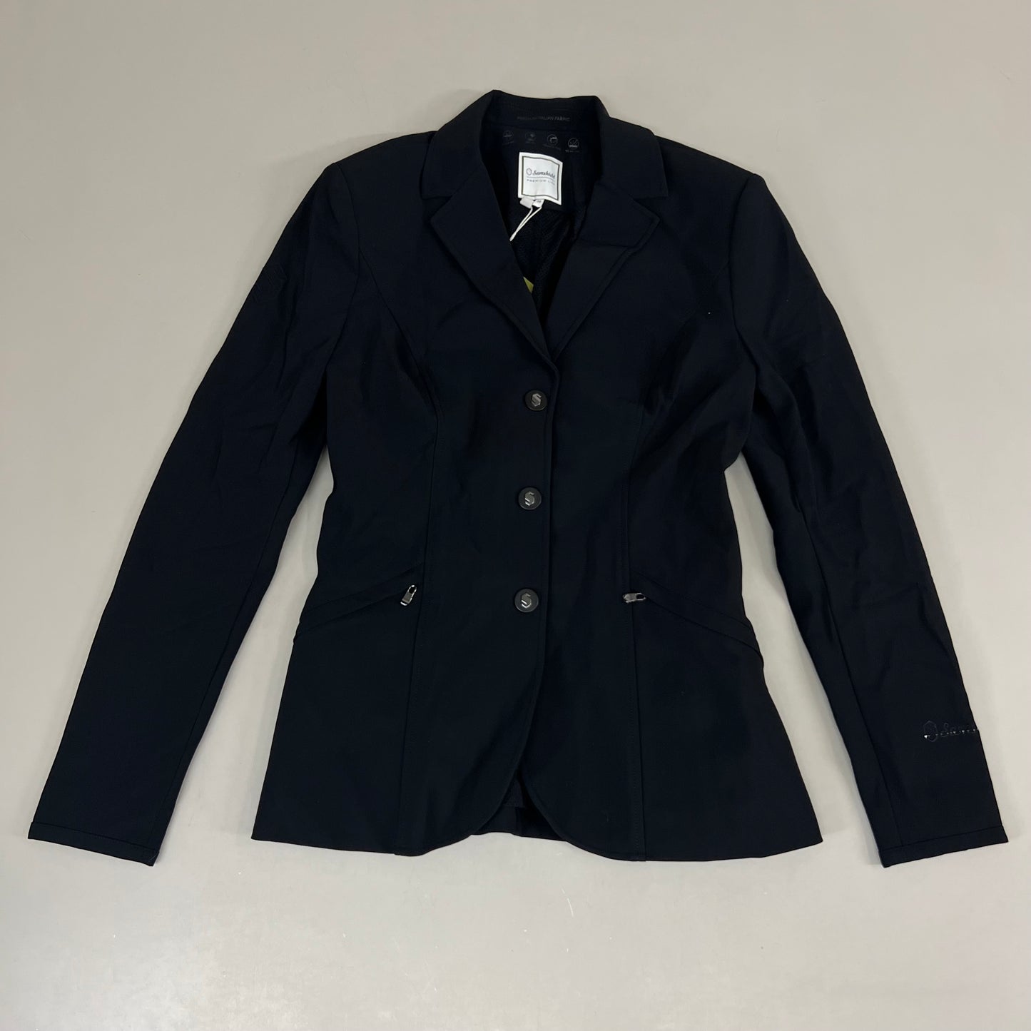 SAMSHIELD Louiselle Equestrian Riding Jacket Women's Sz US 6, UK 8, FR 36 Black