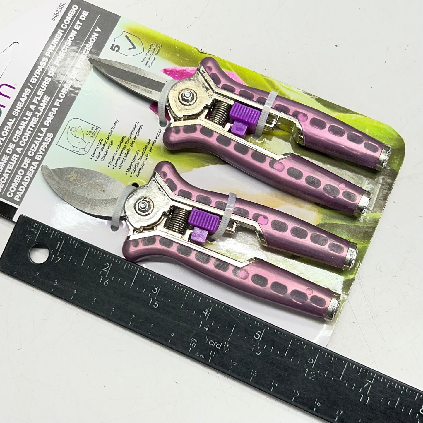 BLOOM (2 PACK) Precision Floral Shears Sz 1/2" Purple 4883BL