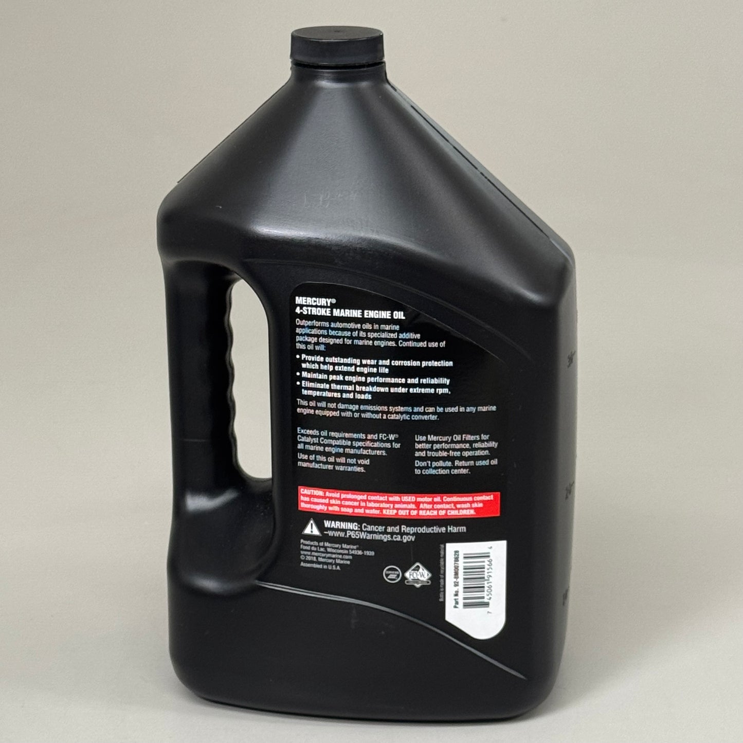 MERCURY 4-Stroke Marine Engine Oil SAE 25W-40 Use in 4 Cycle Outboard 8M0078628