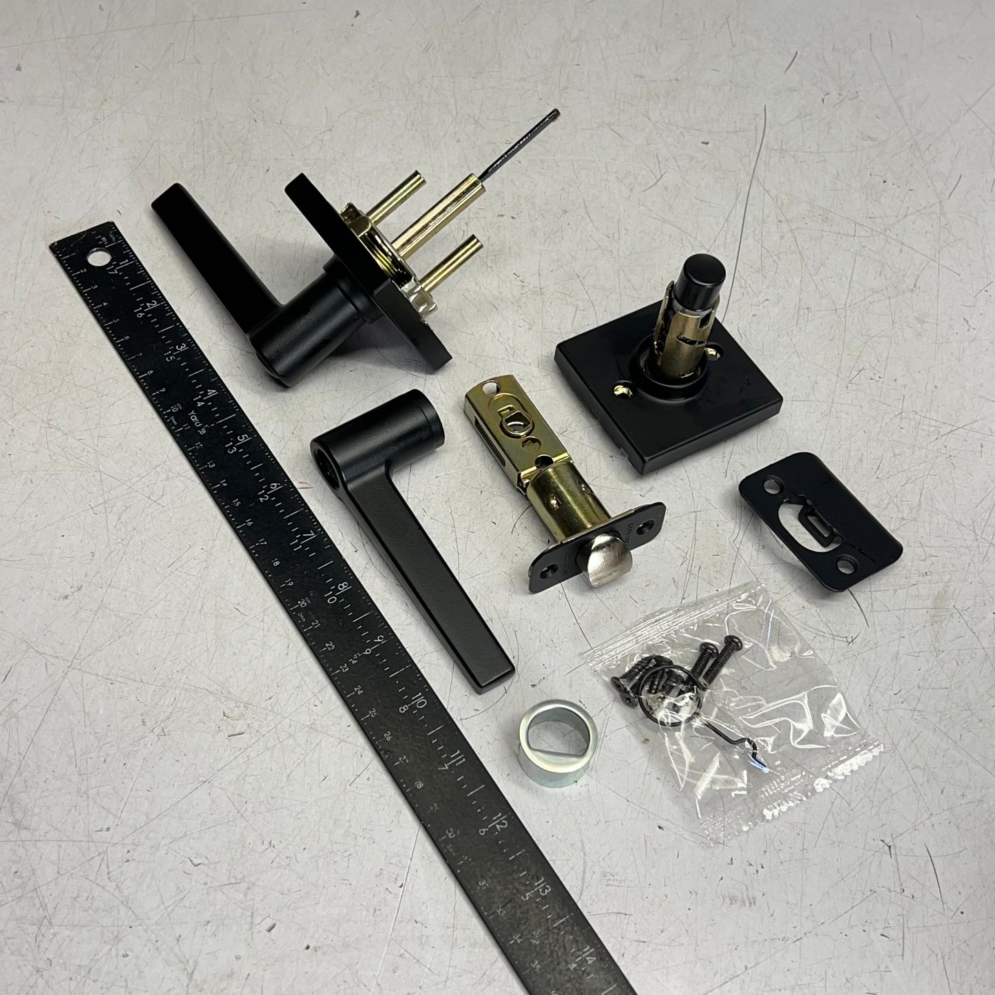 KWIKSET Safe Lock Daylon Passage Ul Adjustable Backset Matte Black 9SL40000-007