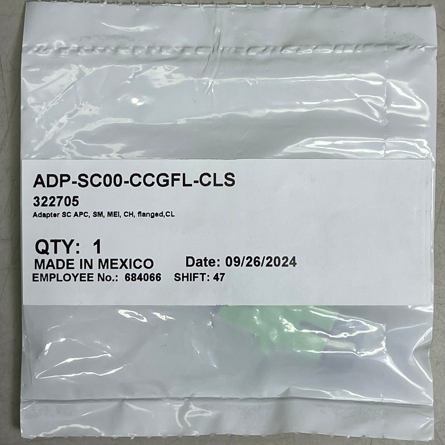 CORNING (6 PACK) Fiber Optic Adapters Full-Flange Mount Ceramic Sleeve ADPSC00CCGFLCLS