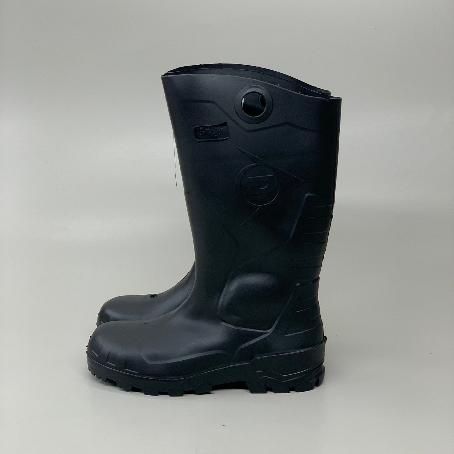 DUNLOP Steel Toe Safety Boots Waterproof Black Sz M 8 W 10 #86776