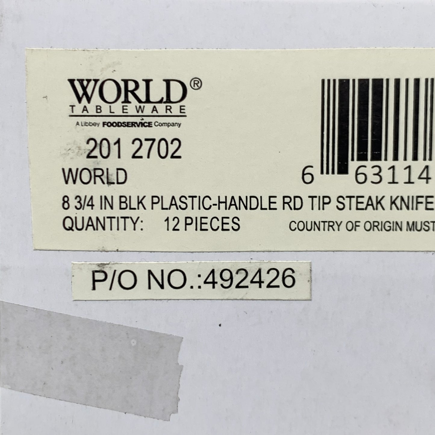 WORLD TABLEWARE (2 PACK) 24 Total Round Tip 8-3/4" Steak Knifes 201 2702