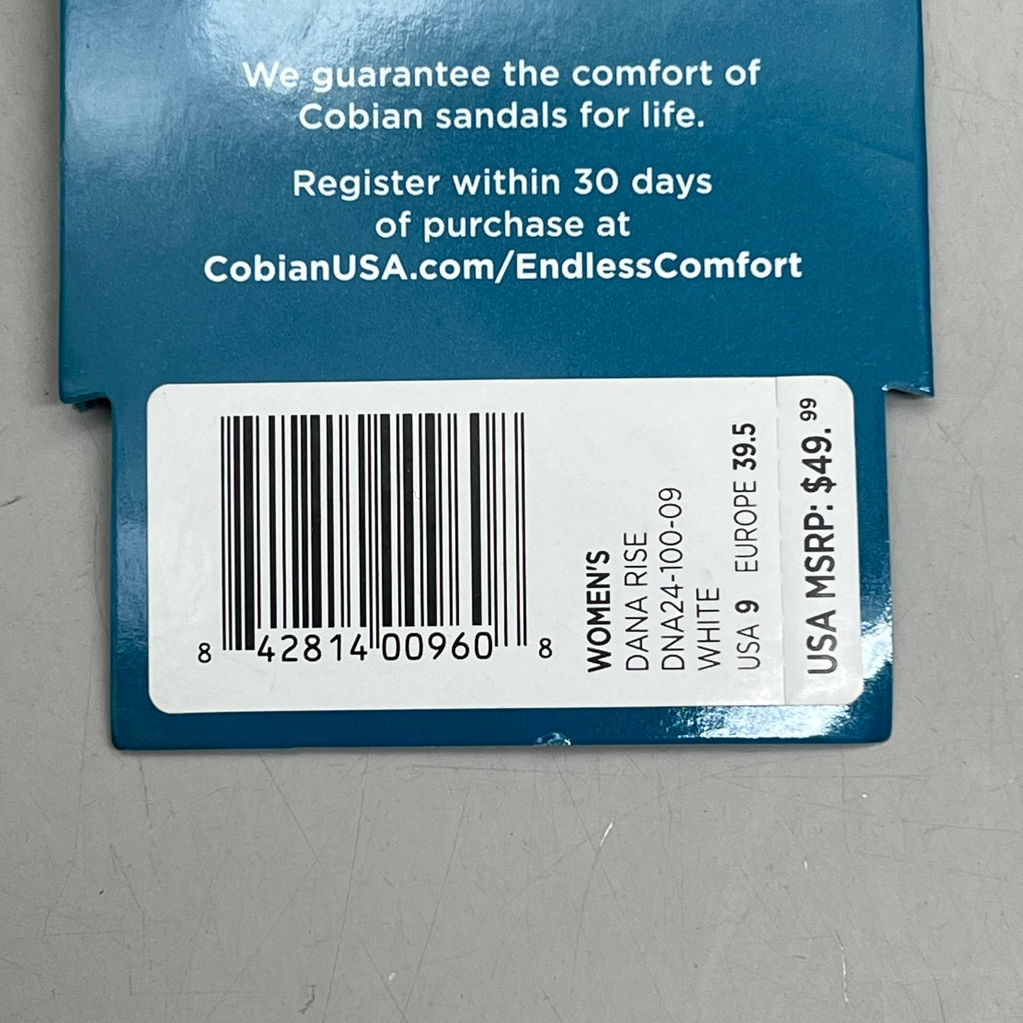 COBIAN Dana Rise Elevated Flatform Style Slide Women's Sz 9 White DNA24-100-09