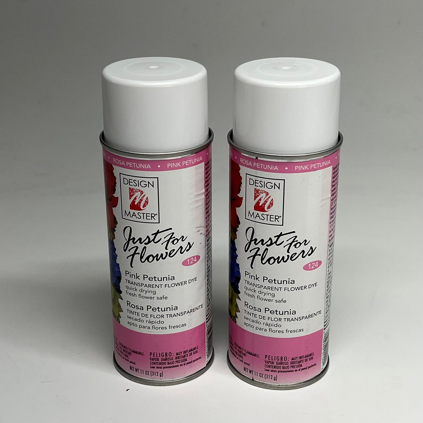 DESIGN MASTER (2 PACK) Just For Flowers Transparent Dye Spray 11oz Pink Petunia