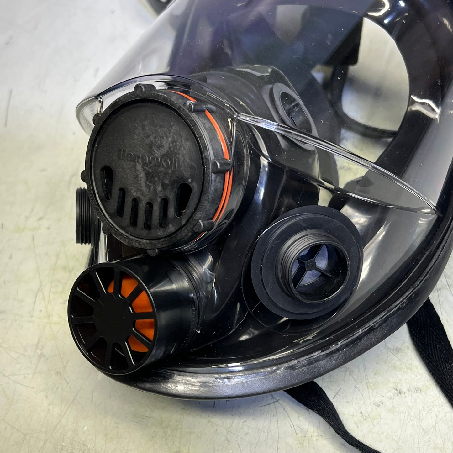 HONEYWELL Full Facepiece W/ 5 Strap Headband Dual Cartridge Sz M/L Black 760008A