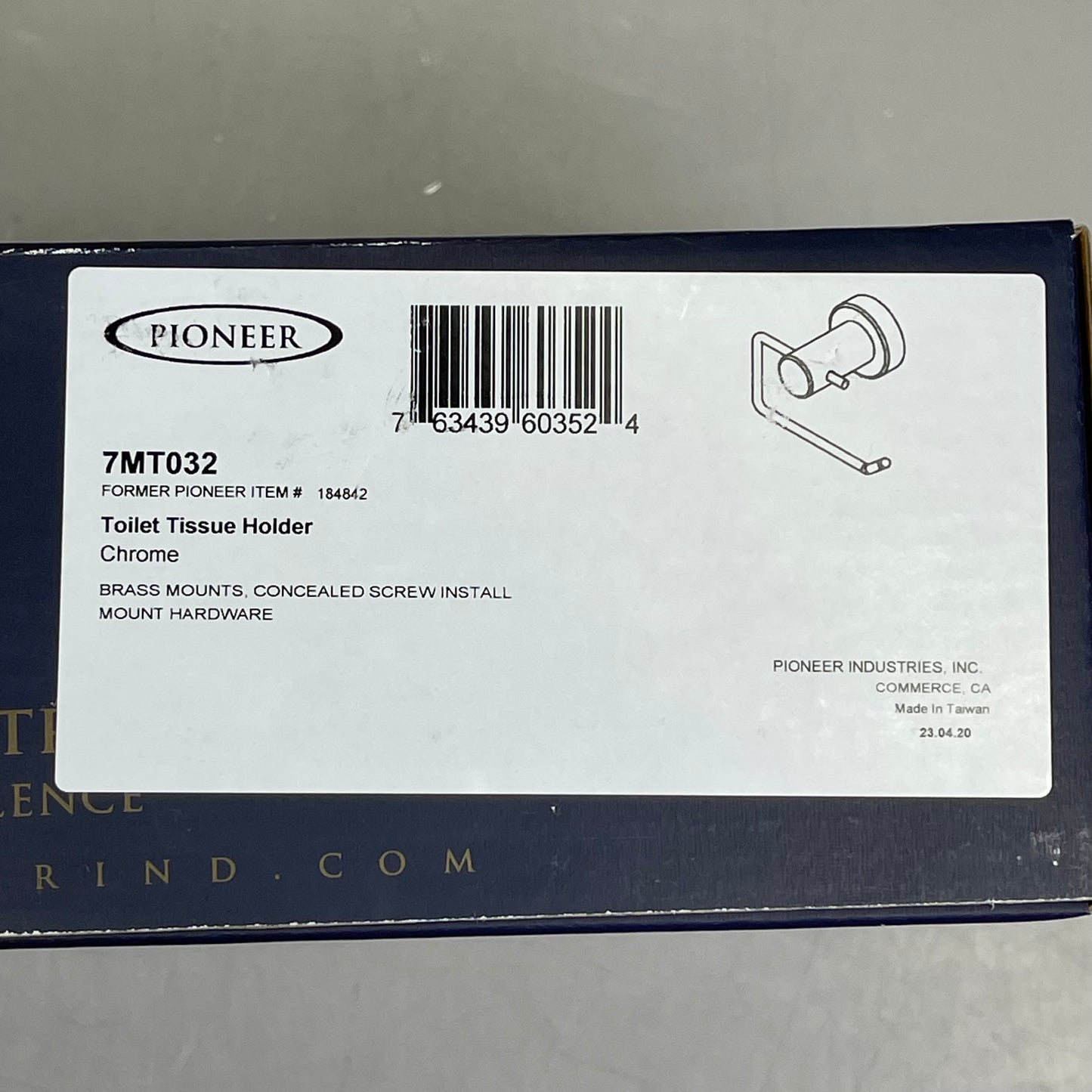 PIONEER Motegi Toilet Tissue Holder Chrome 7MT032