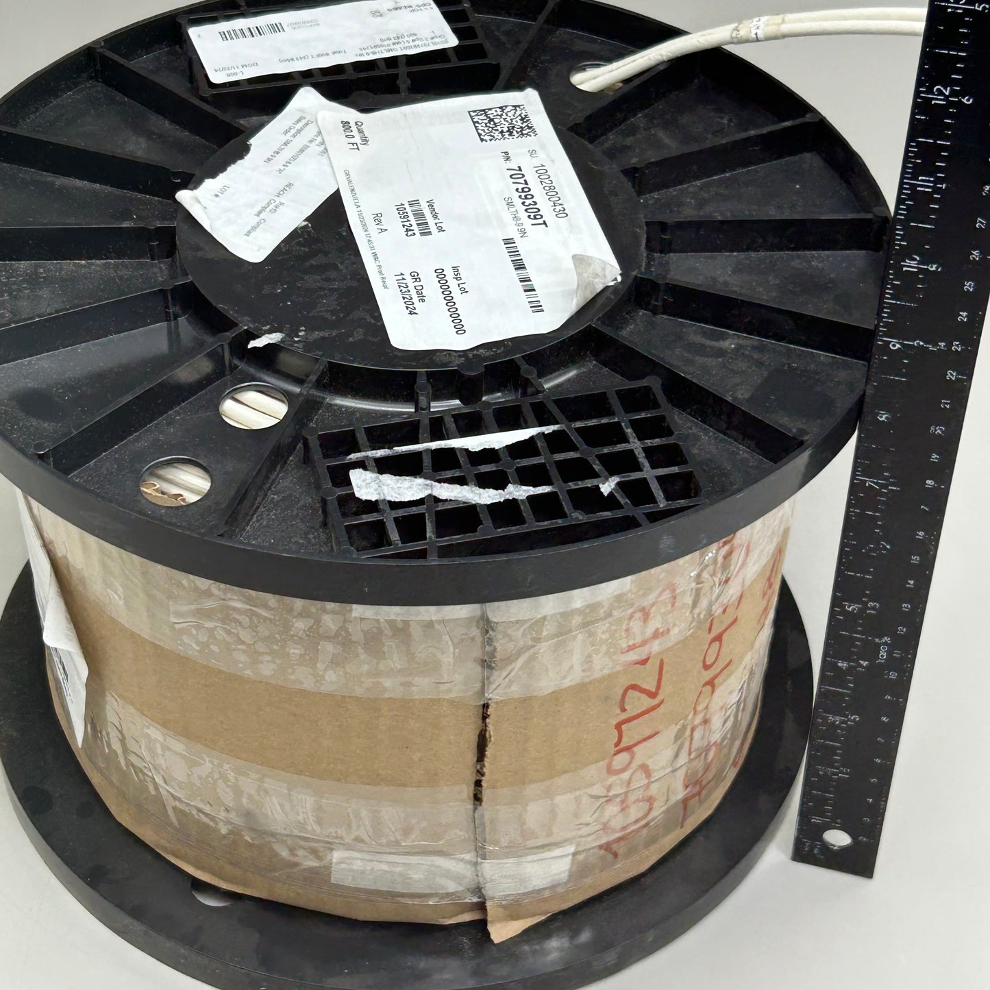 CARLISLE 2 Single COND Braided Tin Coated Copper Wire   8AWG, 800'  White SMLTH8-9