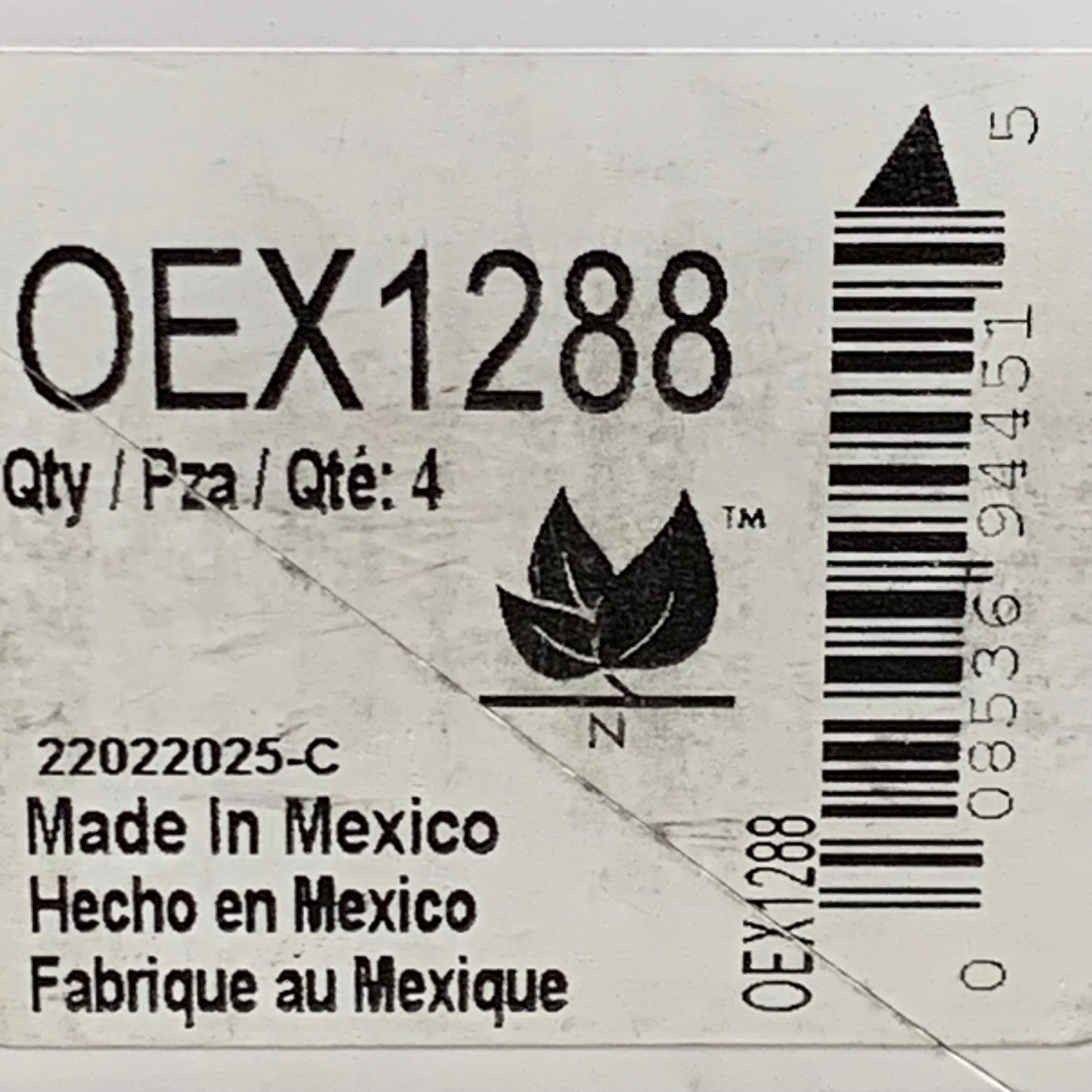 WAGNER OEx Premium Ceramic Disc Brake Pad Set 4 1/2" x 1 1/2" OEX1288