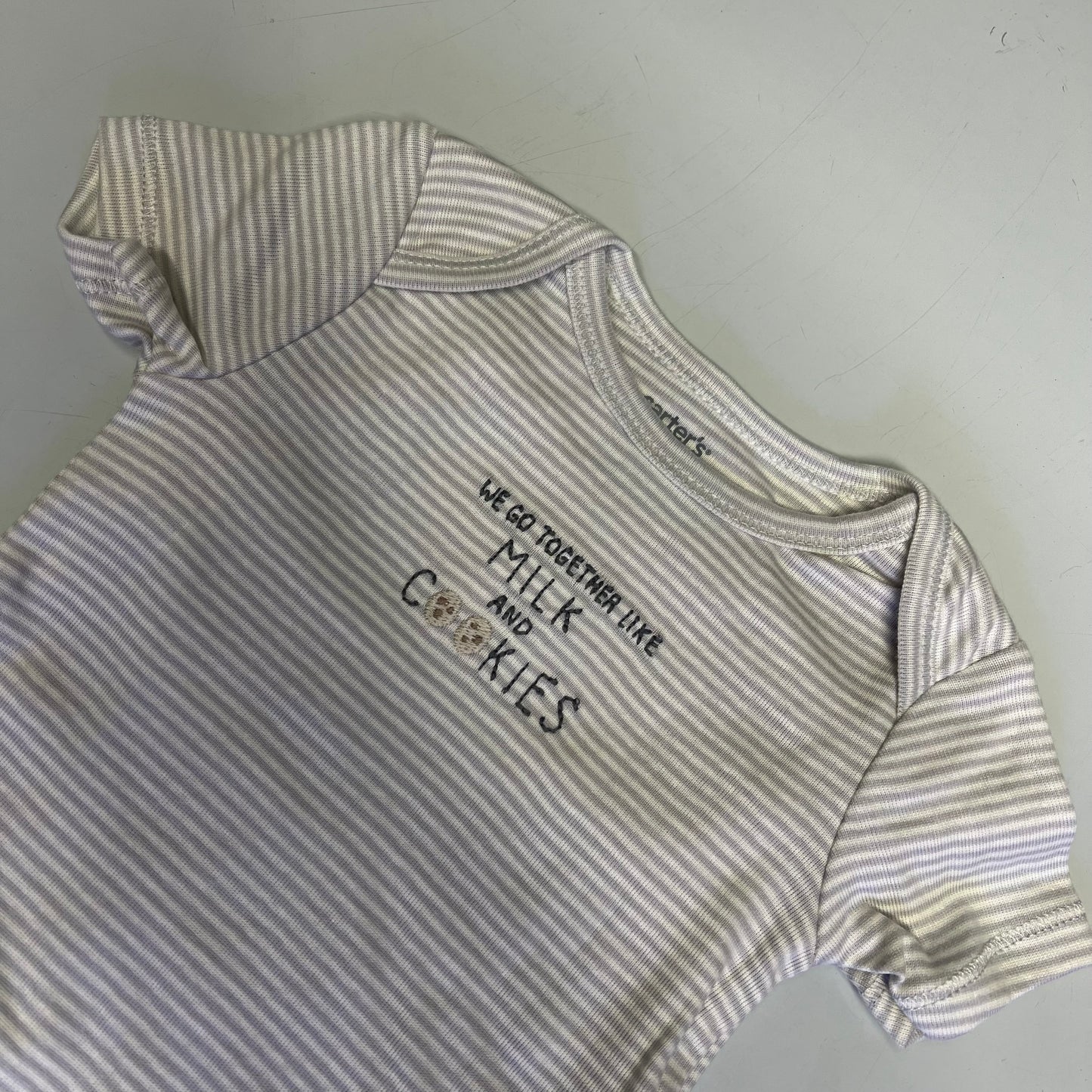 CARTERS (SET OF 3) 100% Cotton Milk & Cookies Set  Baby's Sz Newborn 1T122410