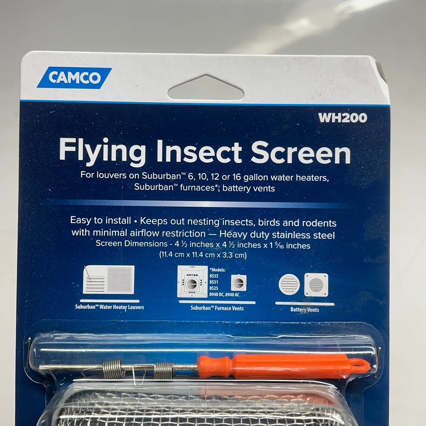 CAMCO (2 PACK) Flying Insect Screen For Louvers Suburban 6,10,12 Or 16 Gal 42150