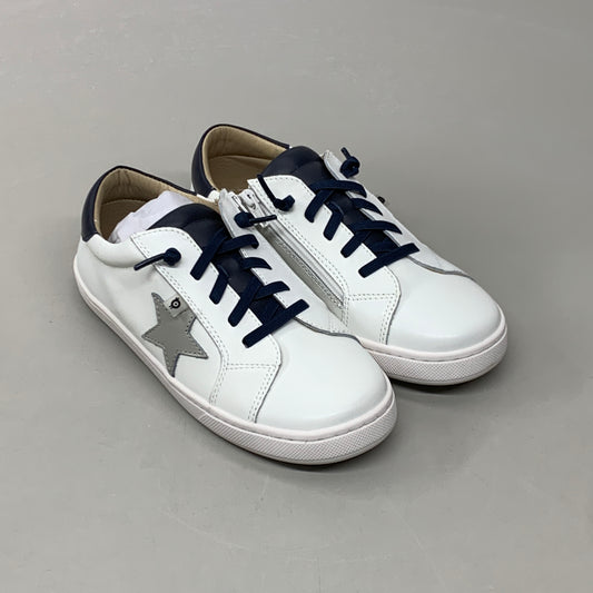OLD SOLES Comet Runner Sneakers Kid’s Sz 2.5 EU 34 Snow/Navy/Gris #6149