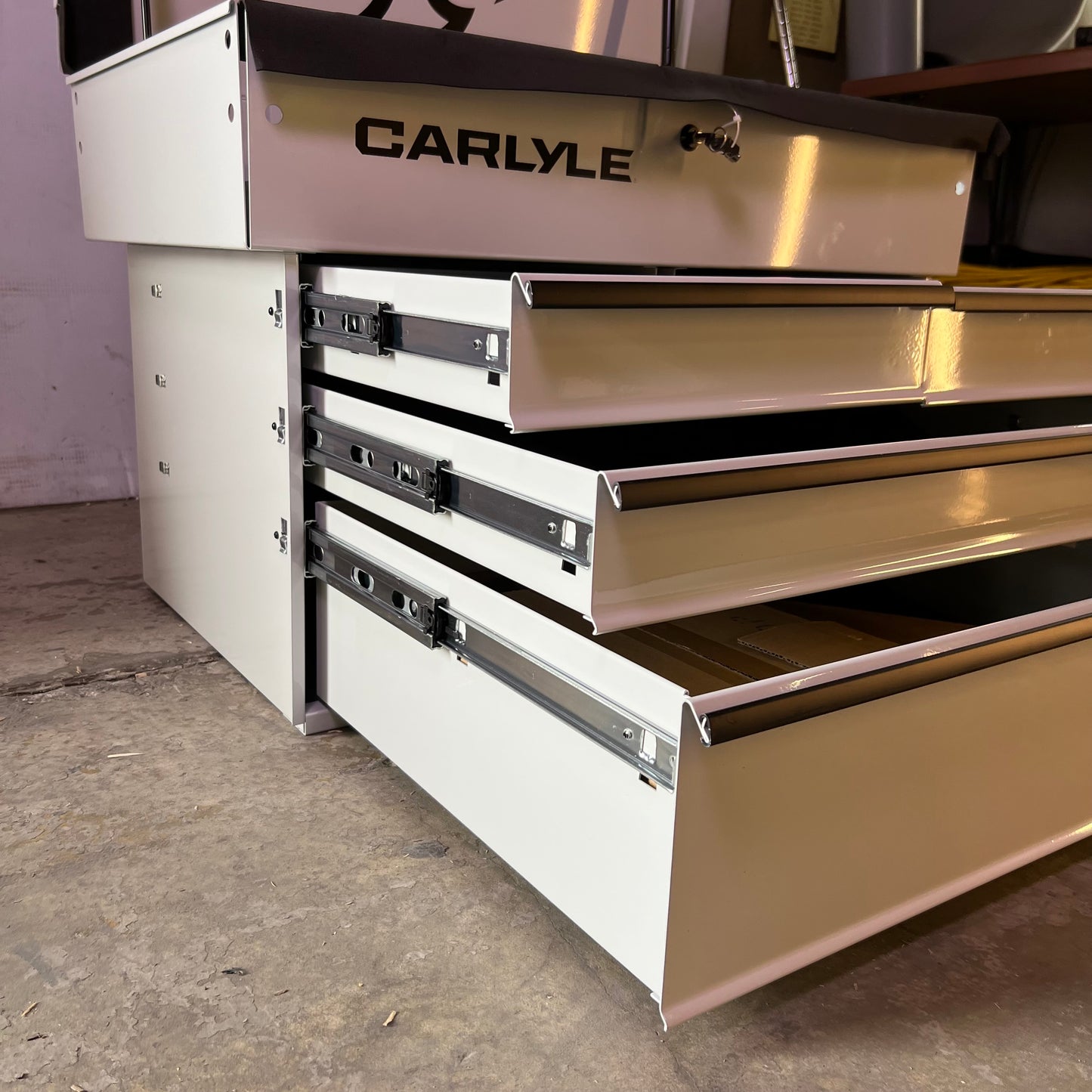 CARLYLE Deluxe 4 Drawer Cart Gritty Gray Sz 40.2"H x 30.8"W x 20.5"D, C4DRCARTGG