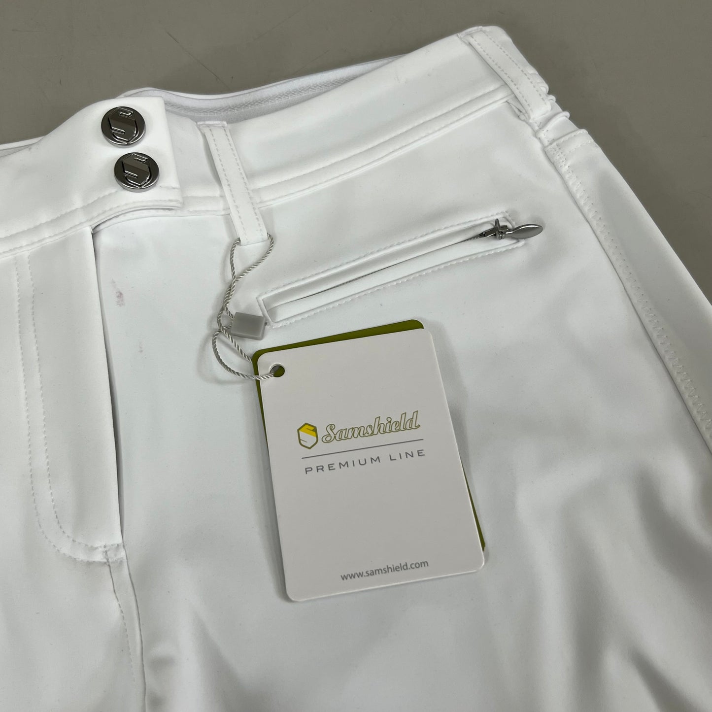 SAMSHIELD Adele Premium Equestrian Pants Women's Sz US 26, UK 8, FR 36 White