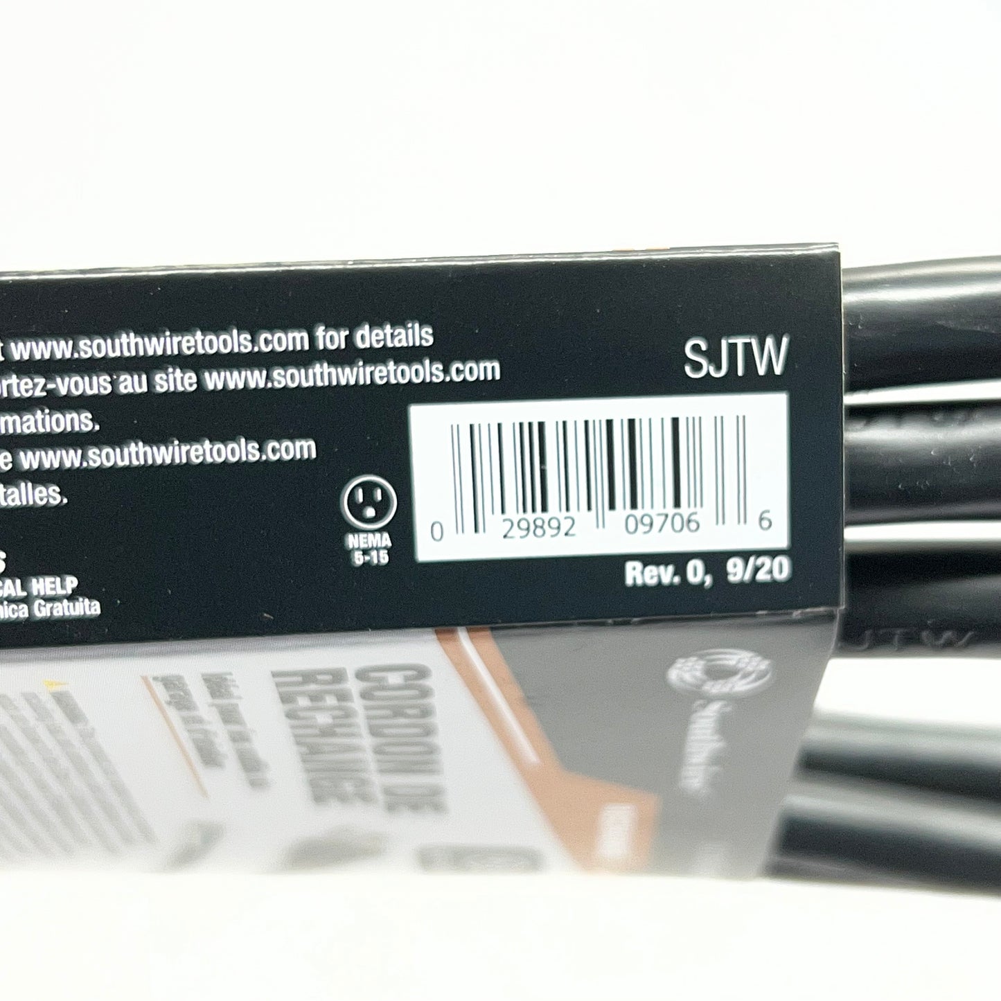 SOUTHWIRE Prong Black Universal appliance Appliance Power Cord 13A Sz 6ft, 9706SW8808