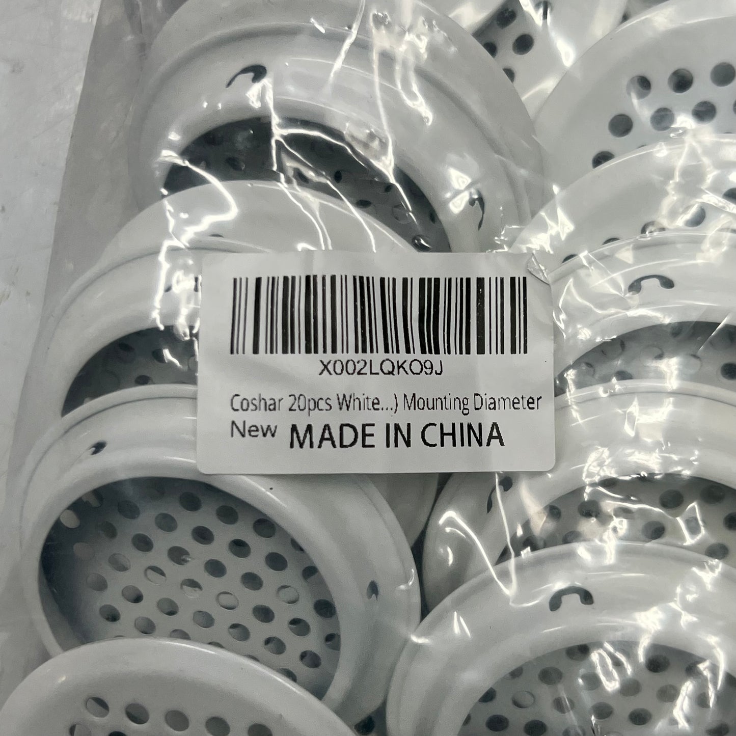 COSHAR (20 PACK) 2.5"D Stainless Steel Round Air Vents, White X002LQKO9J