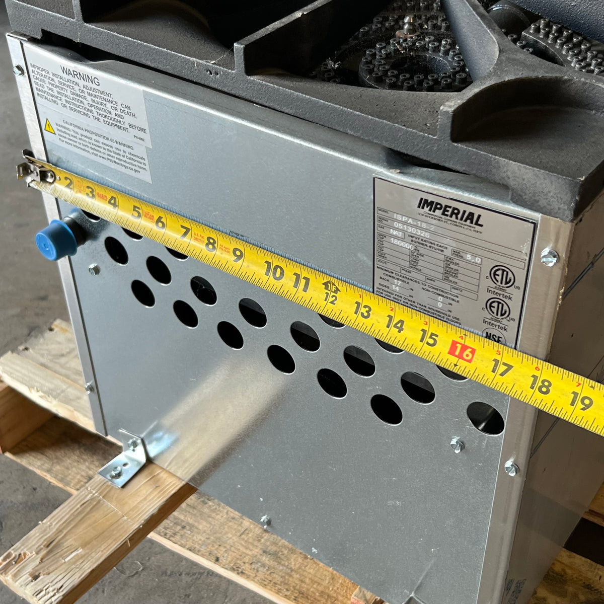 IMPERIAL Commercial Natural Gas Stock Pot Range 2 Burners 36.000 BTU - ISPA-18-2 (New Other, Missing 2 Knobs)