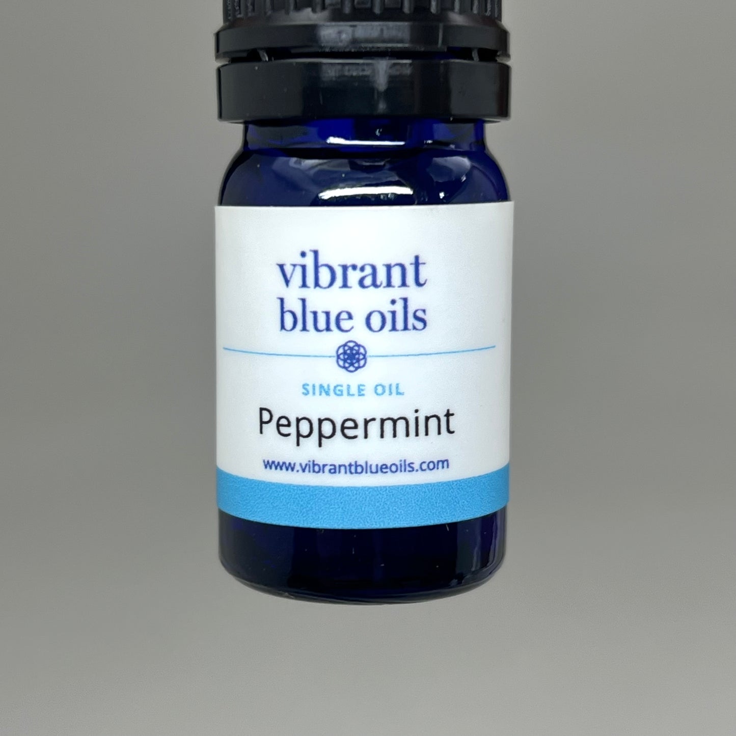 VIBRANT BLUE OILS Peppermint for Brain/Clear Thinking Organic Essential Oils 5mL