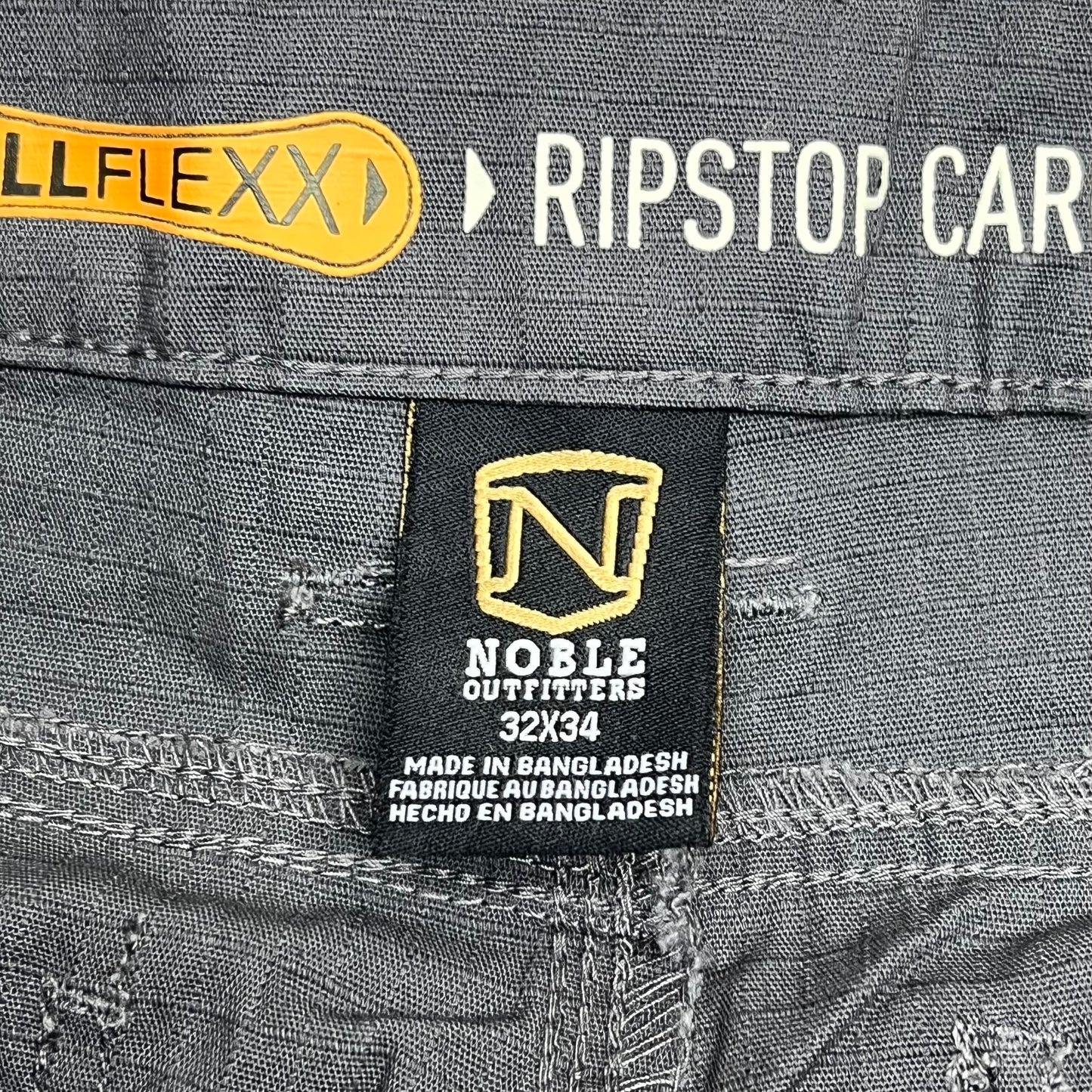 NOBLE OUTFITTERS Full Flexx Ripstop Cargo Pant Men's Sz 32x34 Wolf Grey 18449