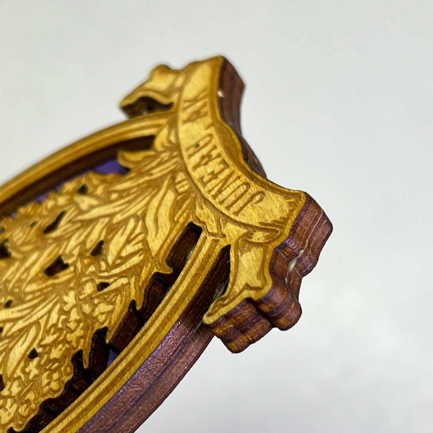 Z@ (2 PACK) Lavender Flowers Laser Cut Wood Magnet Souvenir JUNEAU, AK Made In USA