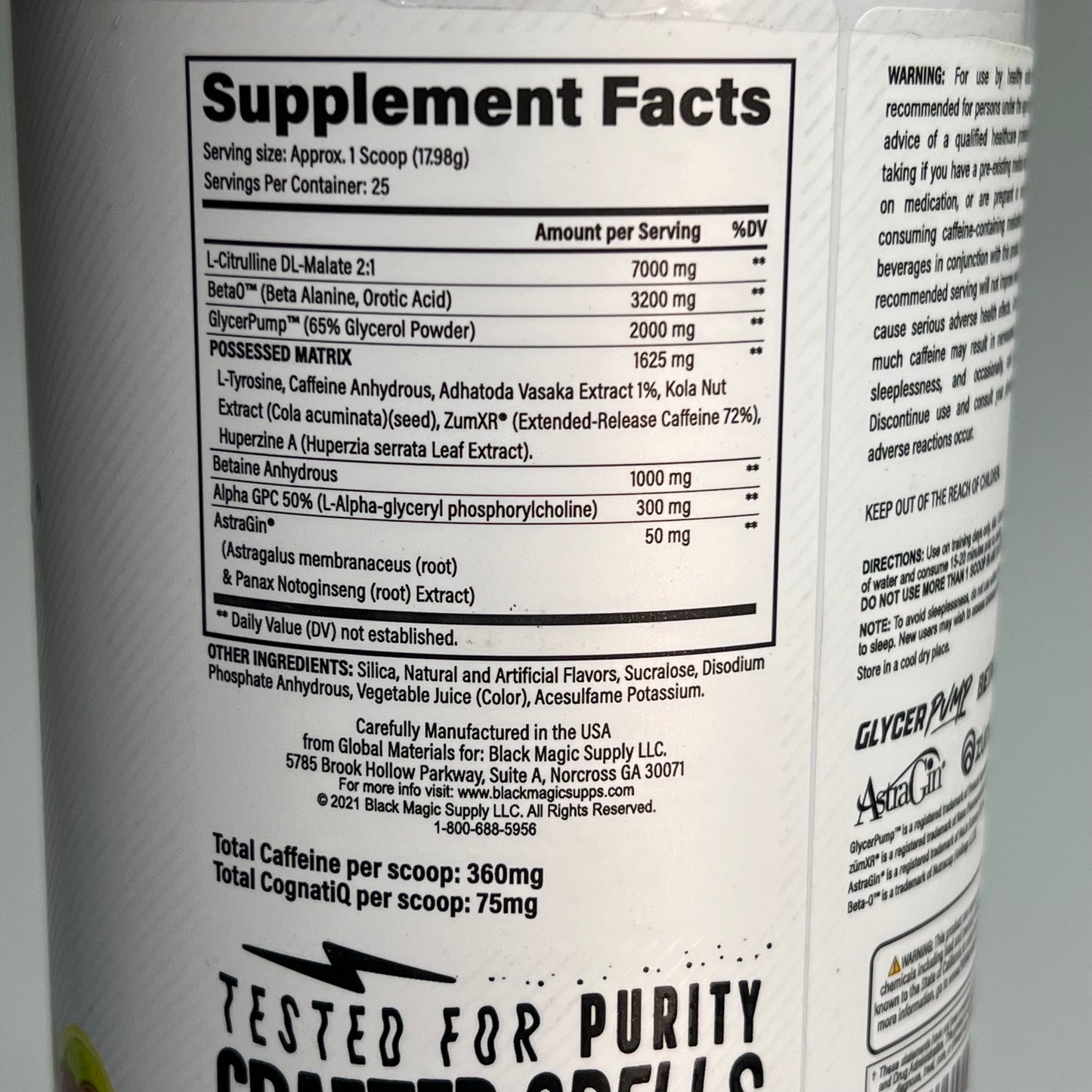 BLACK MAGIC BZRK Psychoactive Waves Preworkout Cherry Lime 25 Servings BB 04/27