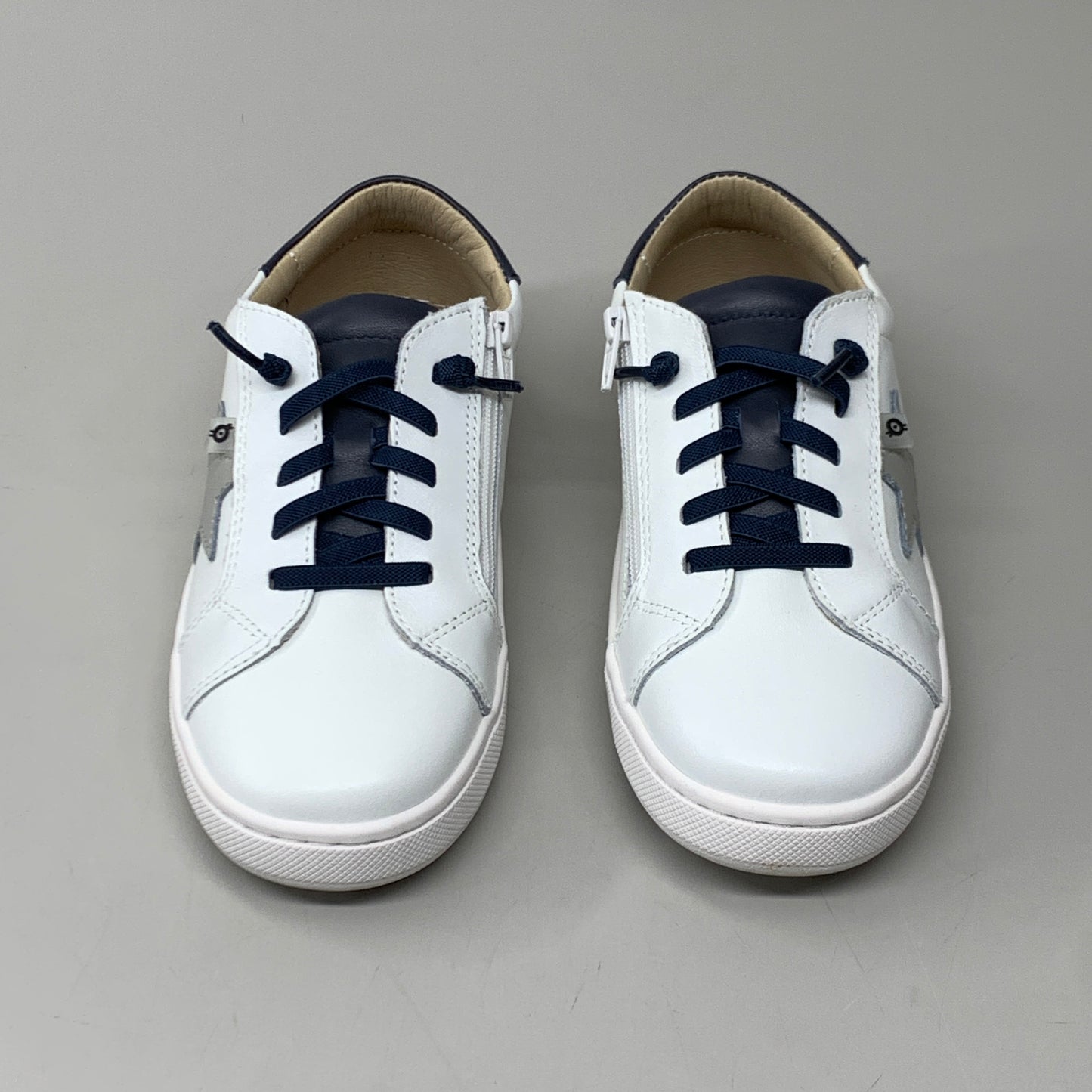 OLD SOLES Comet Runner Sneakers Kid’s Sz 9 EU 25 Snow/Navy/Gris #6149