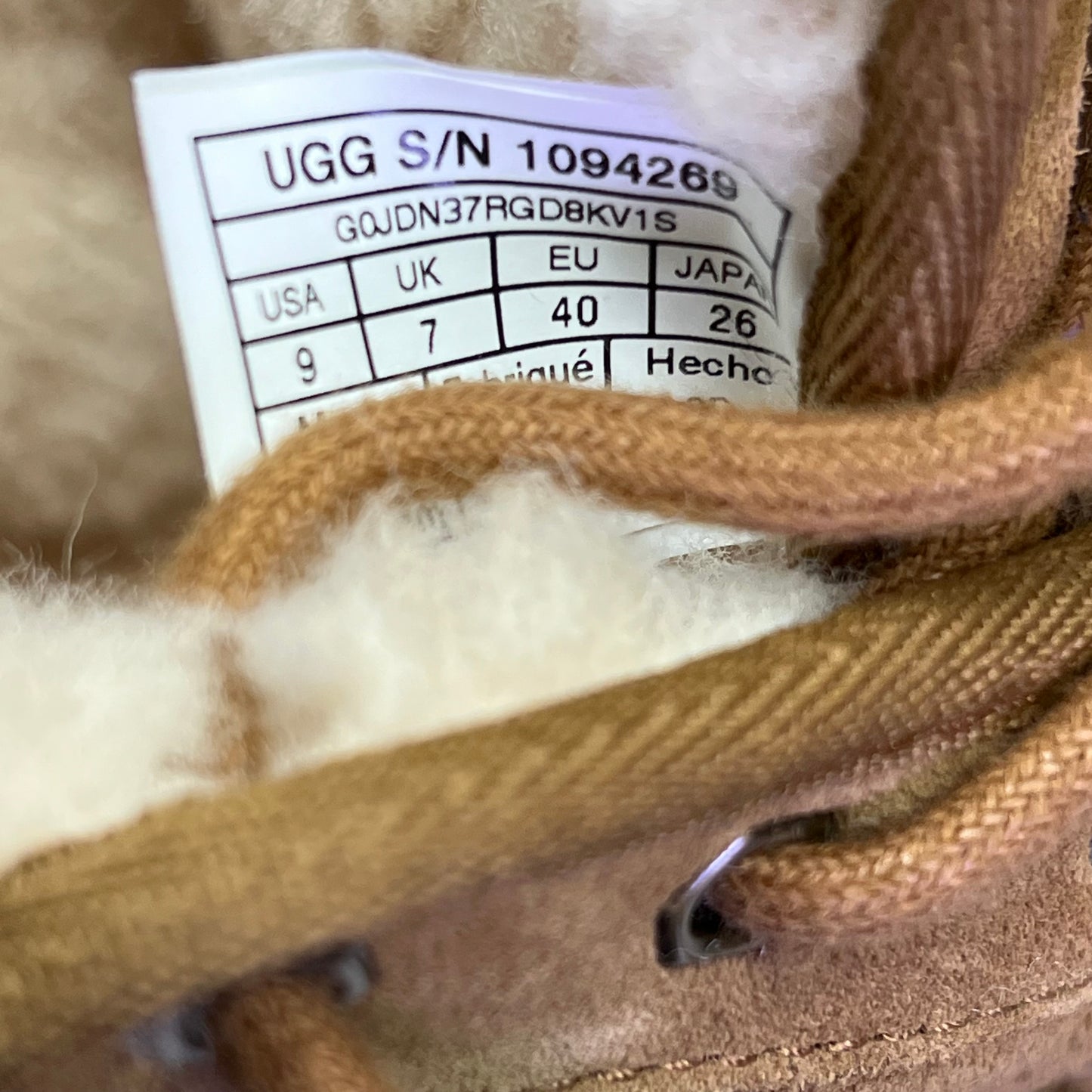 UGG Suede Neumel Ankle Boot 17mm Plush Men's Sz 9 Brown (Pre-Owned)