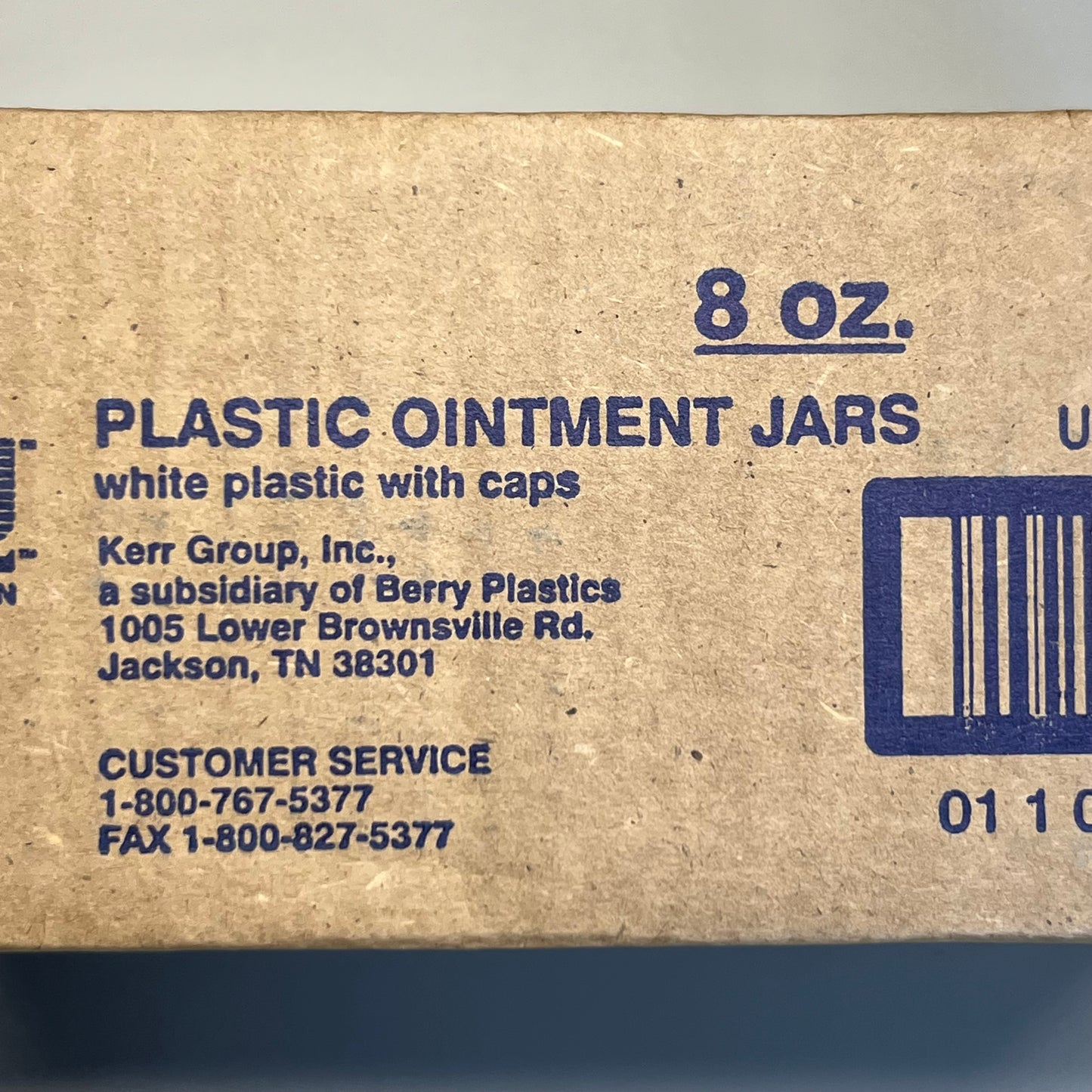 ZA@ BERRY (12 Pack) Plastic Ointment Jars White Plastic With Caps 8fl oz Sz 3.5” (New)