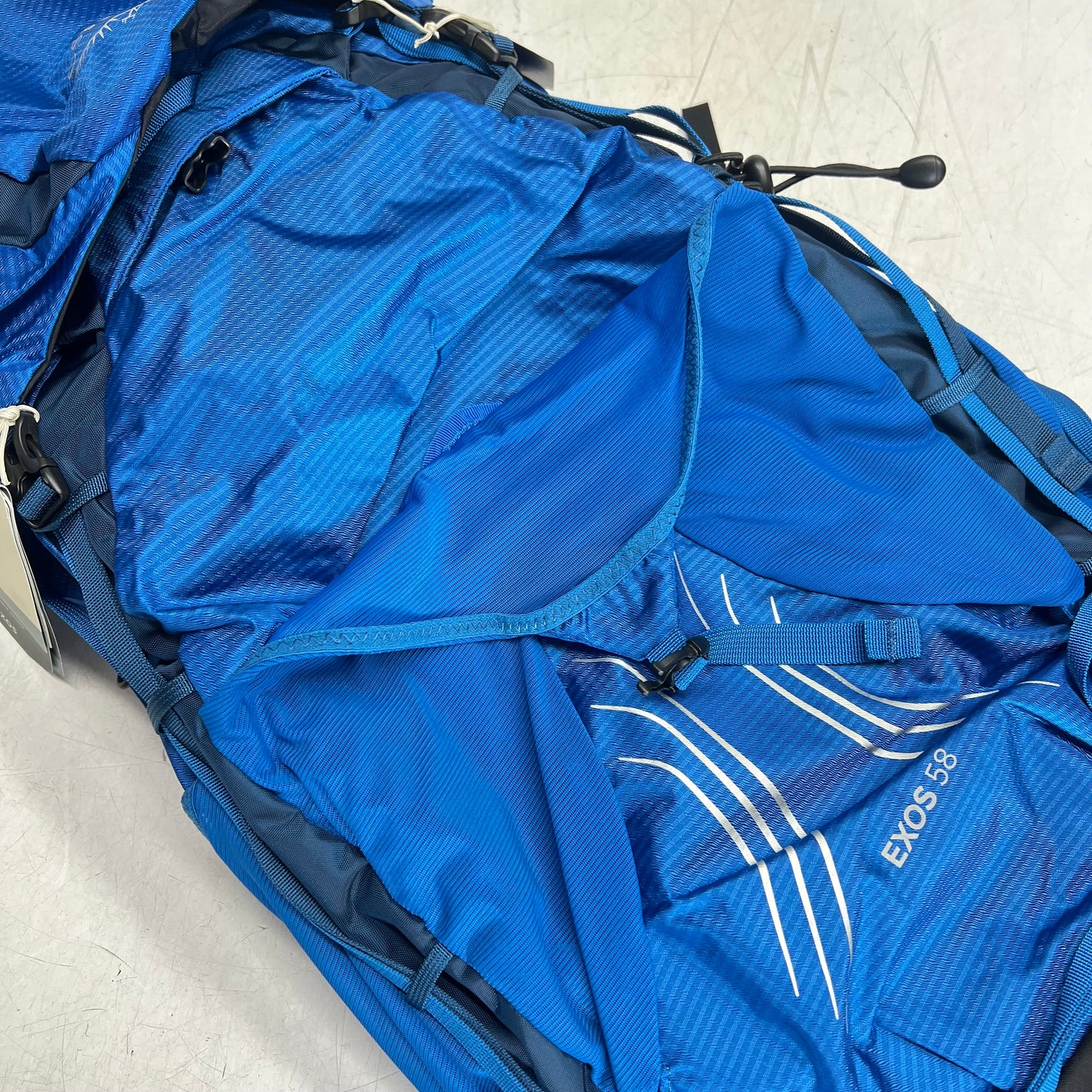 OSPREY Exos 58 Backpack Comfort Pack Men's Sz L/XL 61L Blue Ribbon 10004021