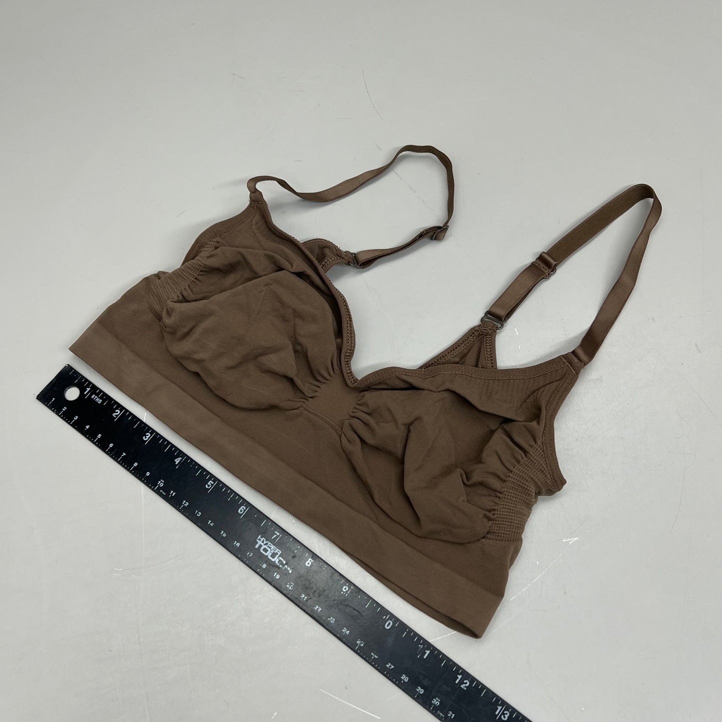 SKIMS Strong Support Seamless Bralette Pique Stitching Women's Sz 4X/5X Jasper