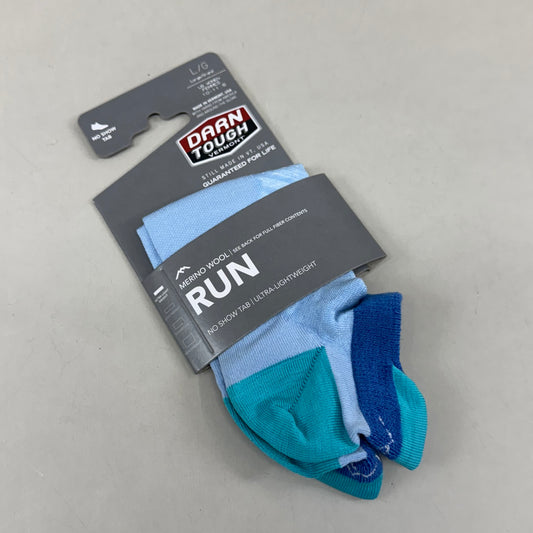 DARN TOUGH Running Socks No Show Tab Ultra-Lightweight Women's SZ L 10-11.5 Sky Merino Wool
