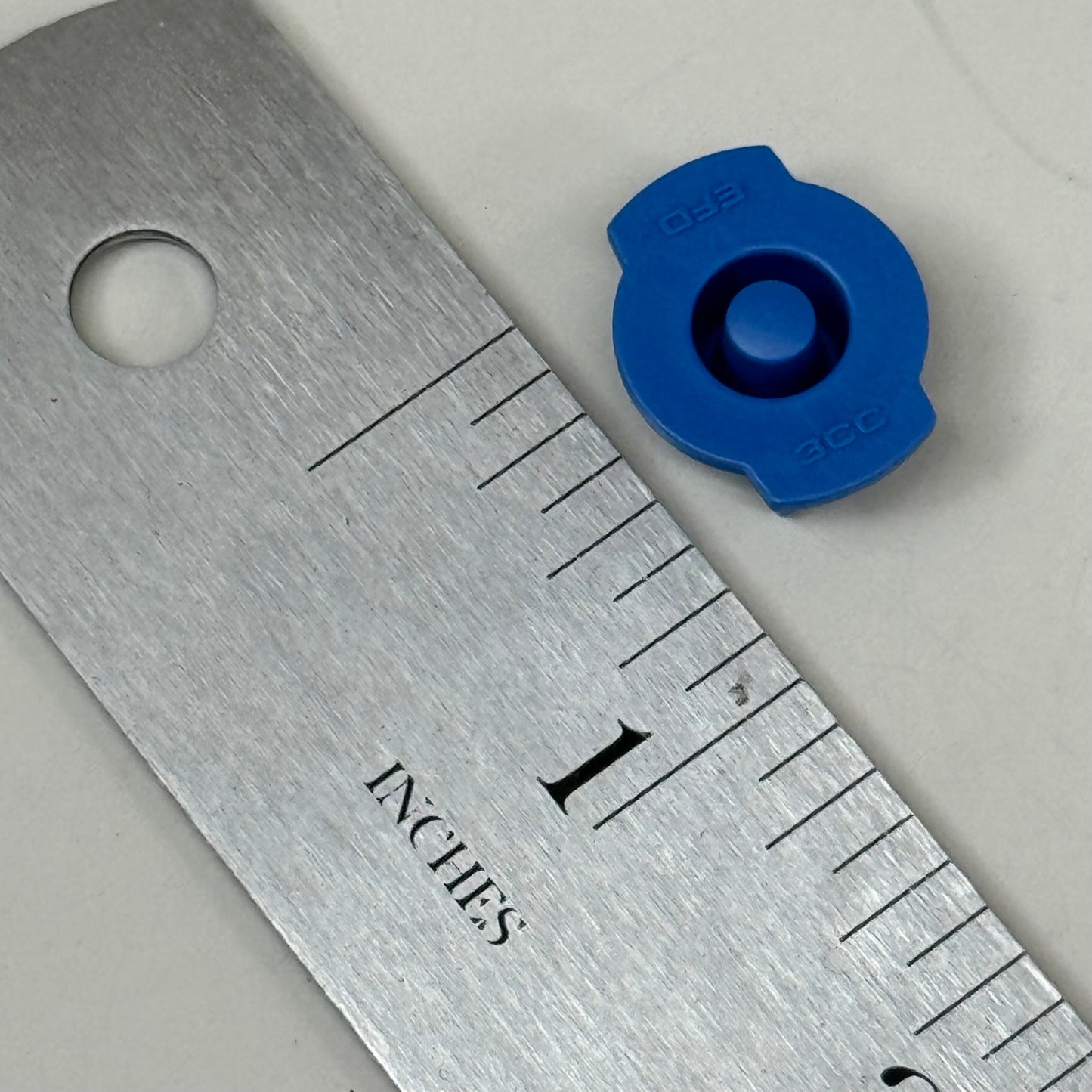 NORDSON End Caps, For Optimum Syringe Barrels 3cc 50 per box Blue