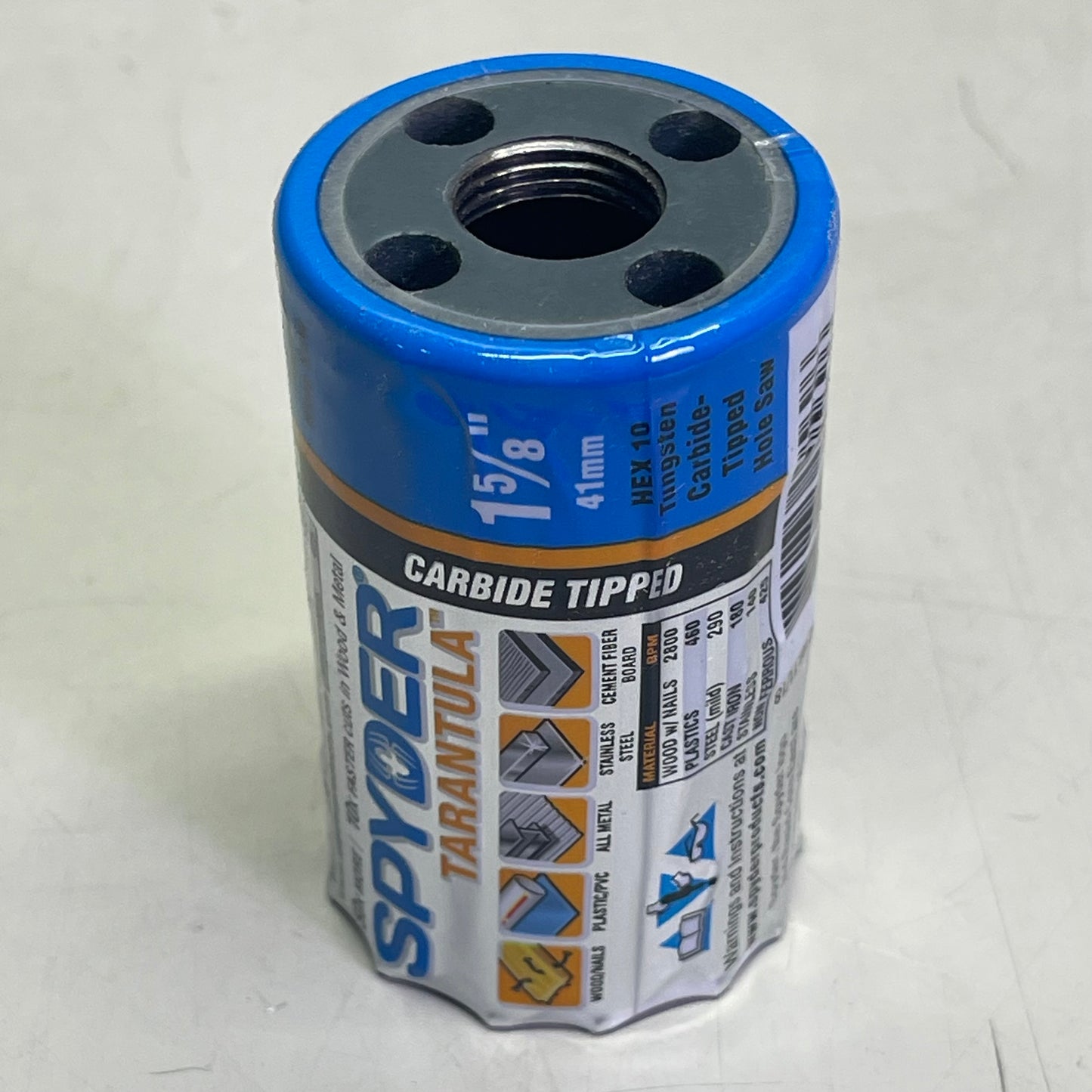 TARANTULA Spyder Carbide Tip Hole Saw 1-5/8" Black 600902