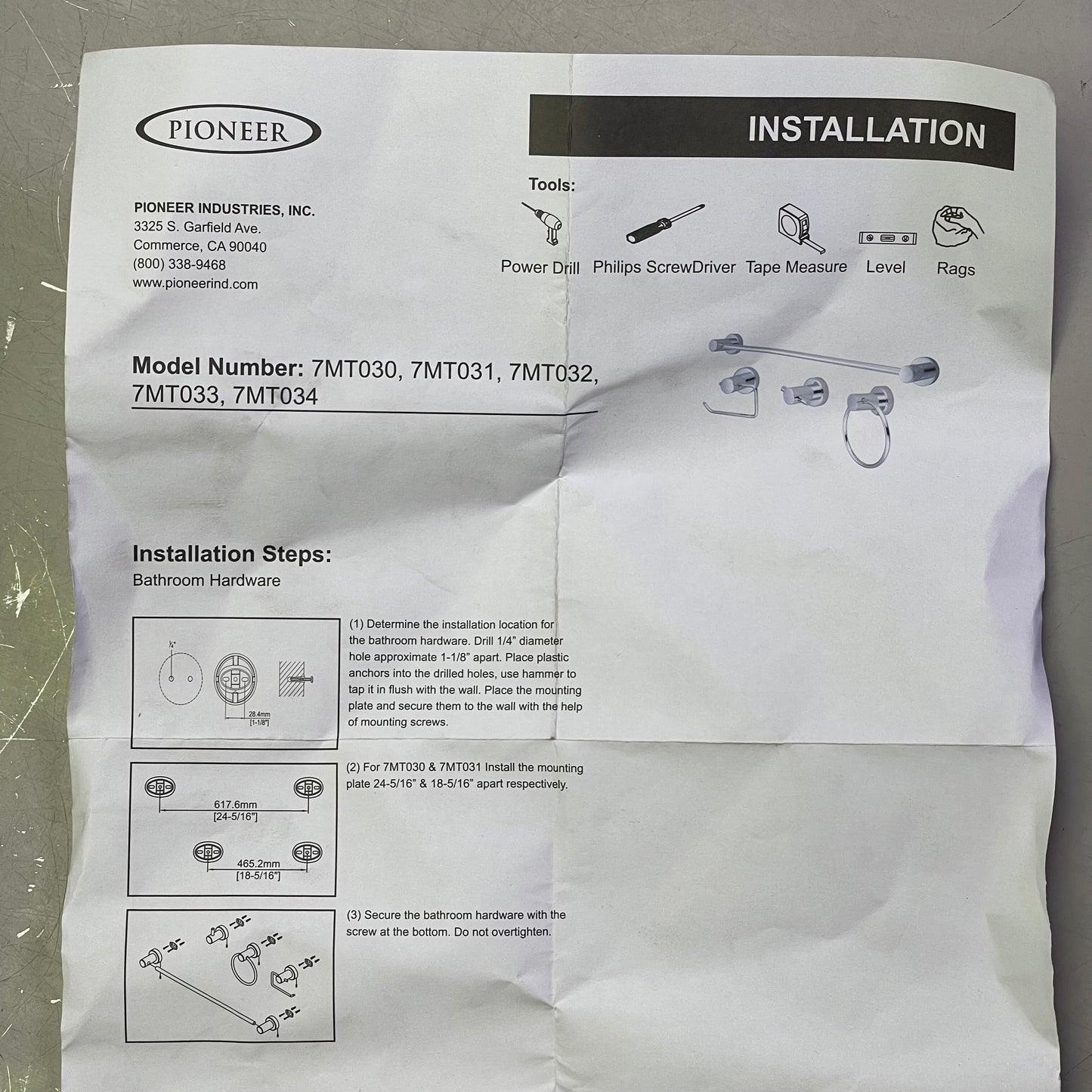 PIONEER Motegi Robe Hook 3.5" x 2.5" x 2.5" Chrome 7MT033