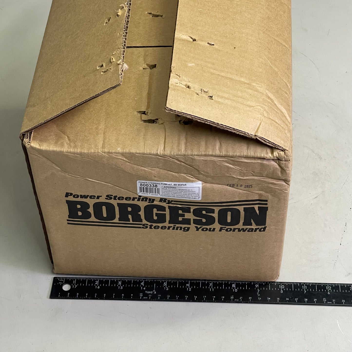 BORGESON Mopar Power Steering Pump Upgrade Kit 5/8"-18 Flare Outlet 800338