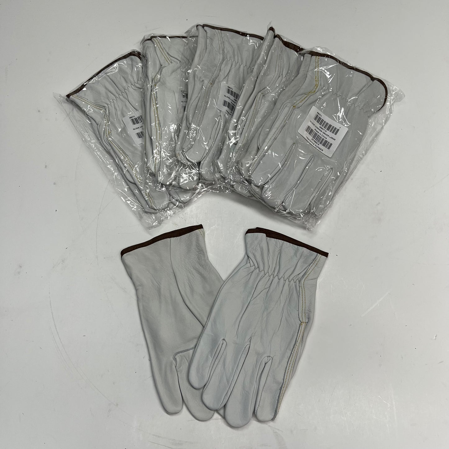 IMPERIAL SUPPLIES (6 PACK) Cowhide Leather Straight Thumb Unisex Sz L 88|071-4