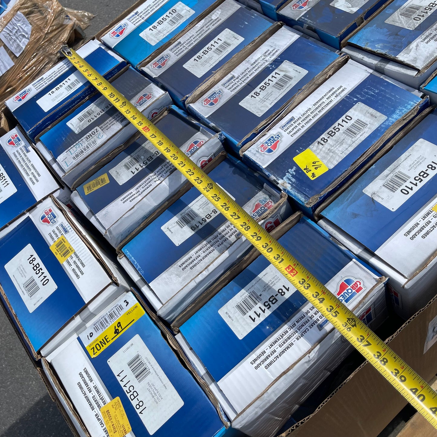 ZA@ Pallet of CAR QUEST (~36 Units) Premium Coated Brake Calipers (see images)