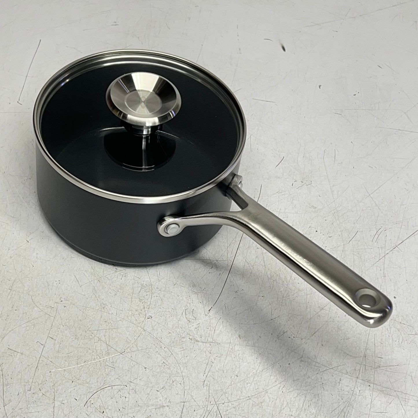 OXO (4 PIECE) Professional Ceramic Non-stick Sauce Pan Set 2.3qt - 1.7qt Black