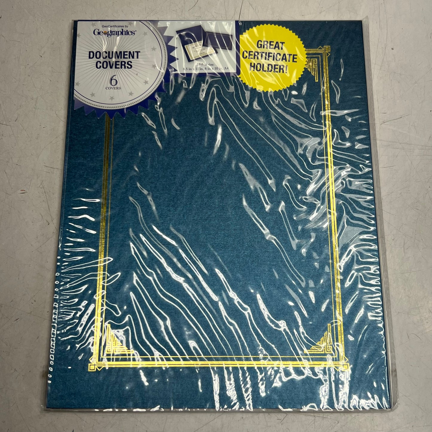 GEOGRAPHICS (6 PACK) Document Covers Sz 8.5" x 11", Metallic Blue 47401